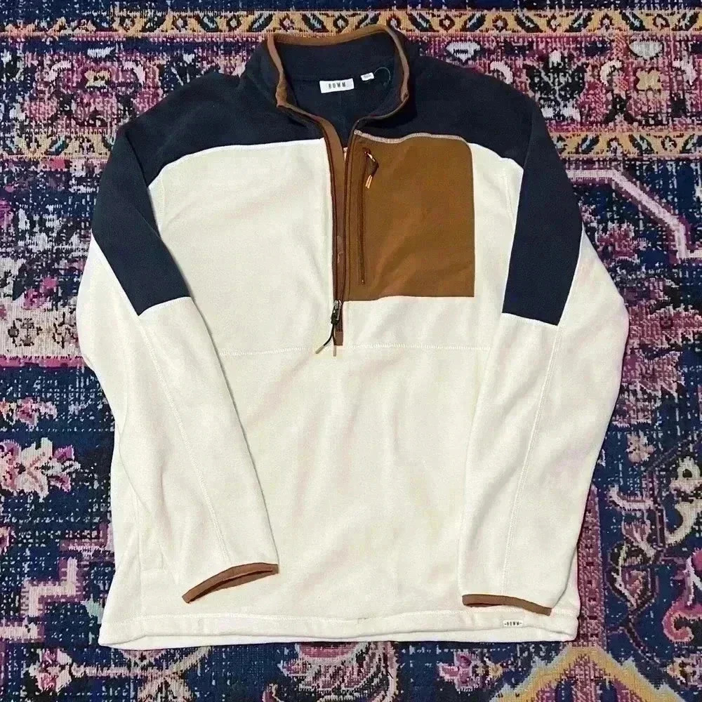 Rowm Men’s Half Zip Polyester Jacket Size XLT